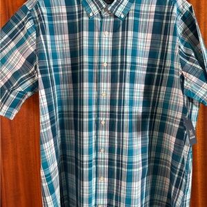 Men's Blue Plaid Shirt